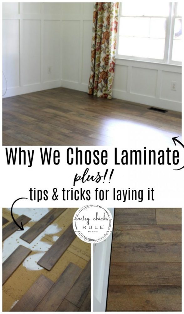 Installing Laminate Flooring (tips & tricks!!) artsychicksrule.com #installinglaminate #laminateflooring #driftwood #selectsurfaces #ad # flooringmakeover #rusticflooring #farmhouseflooring #flooringideas #diyflooring 