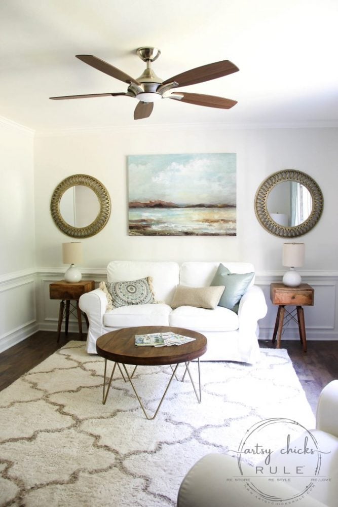 Coastal Glam Morning Room Reveal!!! artsychicksrule.com #coffeeroom #morningroom #keepingroom #coastalglam #coastaldecor #coastalideas #coastalhome #coastalstyle #roommakeover #midcenturymodern #mcm 