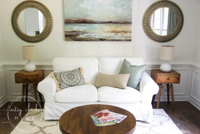 Coastal Glam Morning Room Reveal!!! artsychicksrule.com #coffeeroom #morningroom #keepingroom #coastalglam #coastaldecor #coastalideas #coastalhome #coastalstyle #roommakeover #midcenturymodern #mcm 