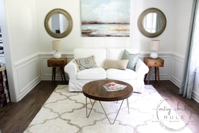 Coastal Glam Morning Room Reveal!!! artsychicksrule.com #coffeeroom #morningroom #keepingroom #coastalglam #coastaldecor #coastalideas #coastalhome #coastalstyle #roommakeover #midcenturymodern #mcm 