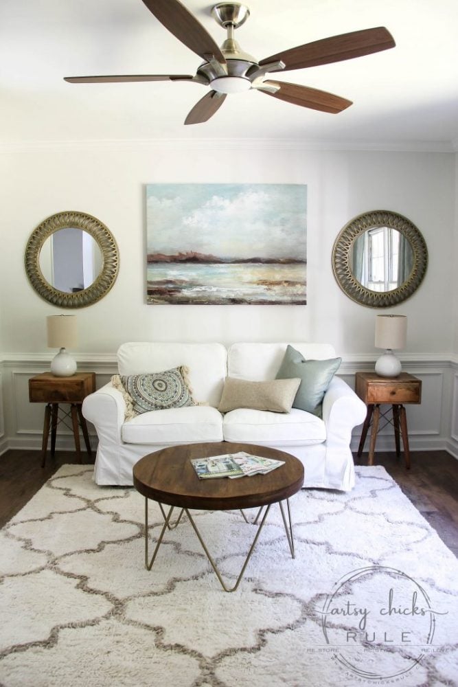 Coastal Glam Morning Room Reveal!!! artsychicksrule.com #coffeeroom #morningroom #keepingroom #coastalglam #coastaldecor #coastalideas #coastalhome #coastalstyle #roommakeover #midcenturymodern #mcm 