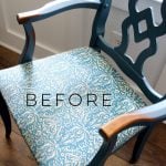 Pretty Blue And White Chair Makeover Before artsychicksrule