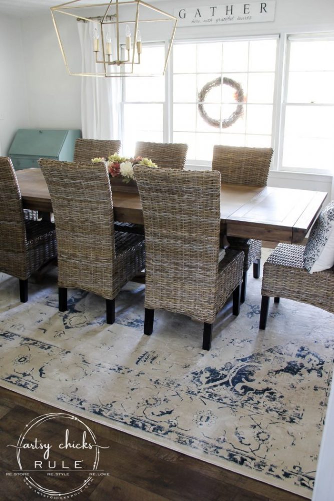 Coastal Dining Room REVEAL!!! - artsychicksrule.com #coastaldecor #coastalstyle #coastaldiningroom #golddecor 