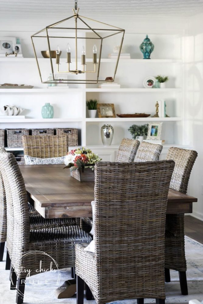 Coastal Dining Room REVEAL!!! - artsychicksrule.com #coastaldecor #coastalstyle #coastaldiningroom #golddecor 