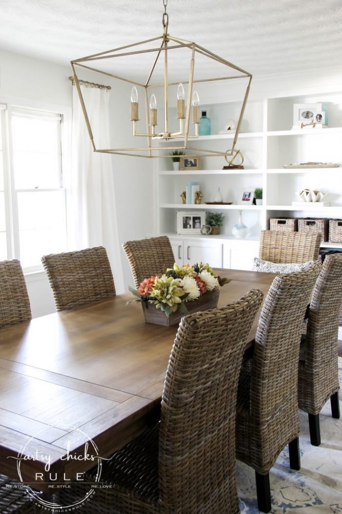 Coastal Dining Room REVEAL!!! - artsychicksrule.com #coastaldecor #coastalstyle #coastaldiningroom #golddecor 