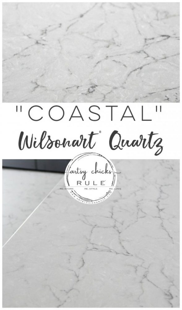 Wilsonart Quartz Coastal - artsychicksrule.com #ad #wilsonartquartz #coastalquartz #quartzcountertops #whitecountertopideas #quartzcountertopideas