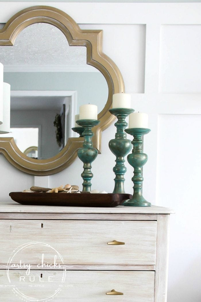 White Stain Dresser (so simple with chalk paint!)