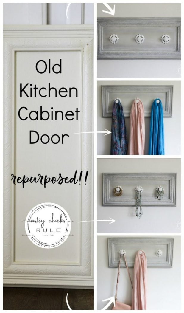 Cabinet Door Repurposed Coat Rack Artsy Chicks Rule