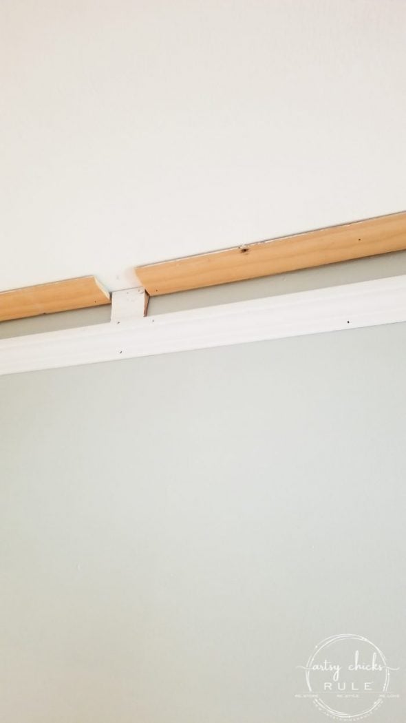 DIY Crown Molding - Deep, custom style look...the easy (and inexpensive) way! artsychicksrule.com #diycrownmolding #diycrownmold #customwoodwork