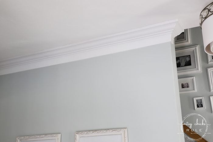 DIY Crown Molding - Deep, custom style look...the easy (and inexpensive) way! artsychicksrule.com #diycrownmolding #diycrownmold #customwoodwork