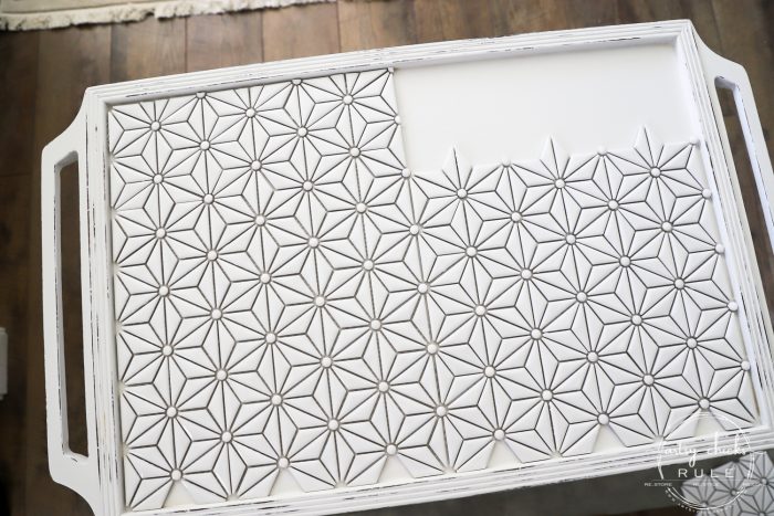 How To Tile A Table Top! DIY tiled table top is easier than you think! And gives a completely new look to your furniture! artsychicksrule.com #diytiledtable #diytile #DIYtileprojects