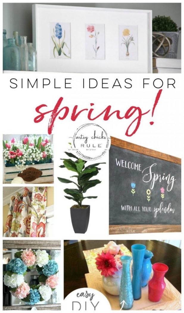 Spring Decorating Ideas That Are Simple To Incorporate!! PLUS sources for all pretty things, spring! Add spring decor to your home decor simply. artsychicksrule.com #springdecorideas #decoratingforspring #springcrafts 