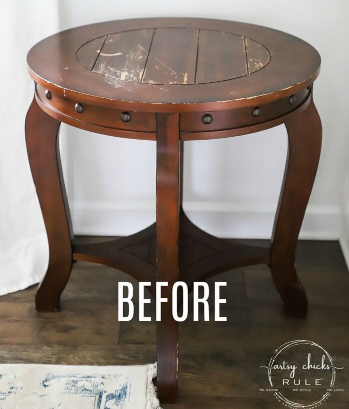 Nautical End Table Makeover and a new sealer Artsy Chicks Rule