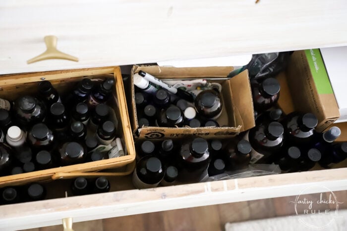 essential oils in drawer