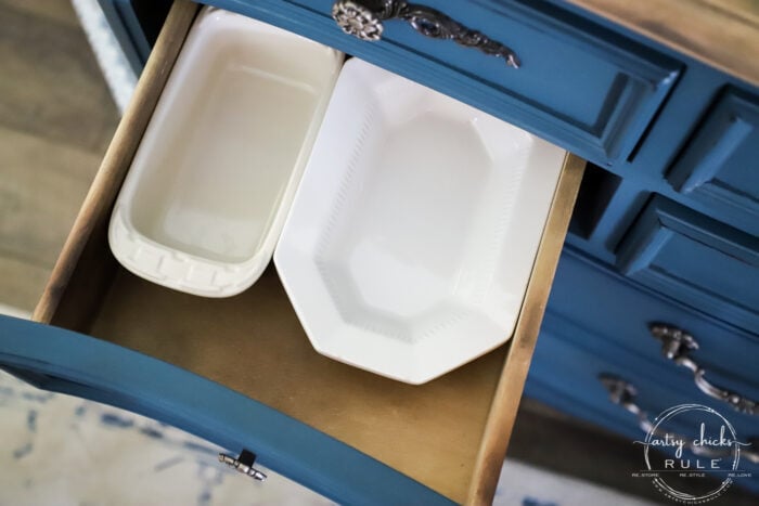 bowls in dresser drawer