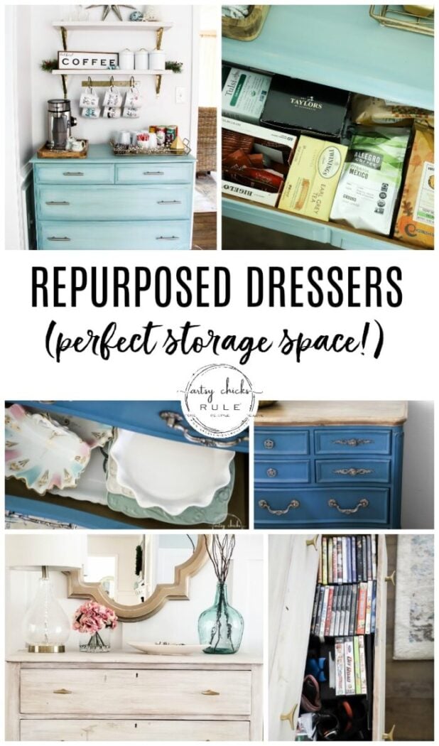 Repurposed Dresser Ideas Perfect For Storage Artsy Chicks Rule