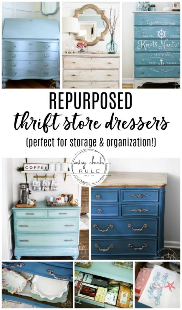 Repurposed Dresser Ideas Perfect For Storage Artsy Chicks Rule