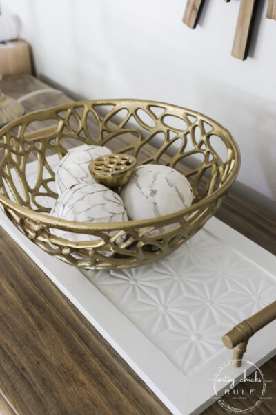 Simple Thrift Store Tray Makeover With Tile - Artsy Chicks Rule®