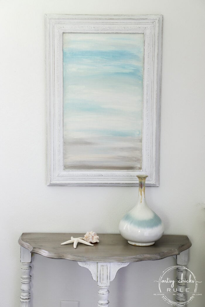 Create Your Own DIY Abstract Art (repurposed cabinet door!)