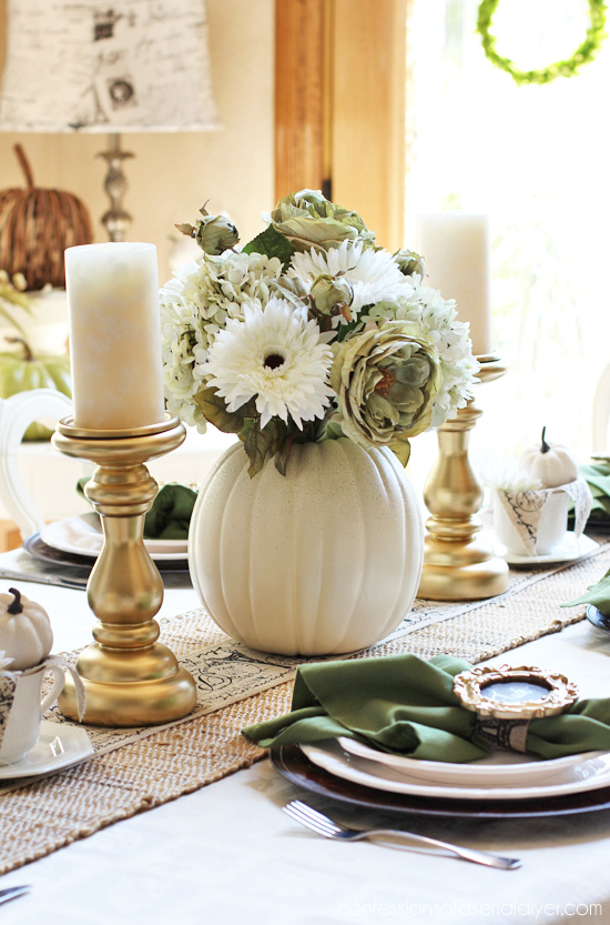 25+ Thanksgiving Table Settings...Decor & Ideas for the best table yet! Get ready for the most warm and inviting Thanksgiving this year. artsychicksrule.com #Thanksgivingtable #Thanksgivingtablesetting #Thanksgivingtableideas #falltablescape