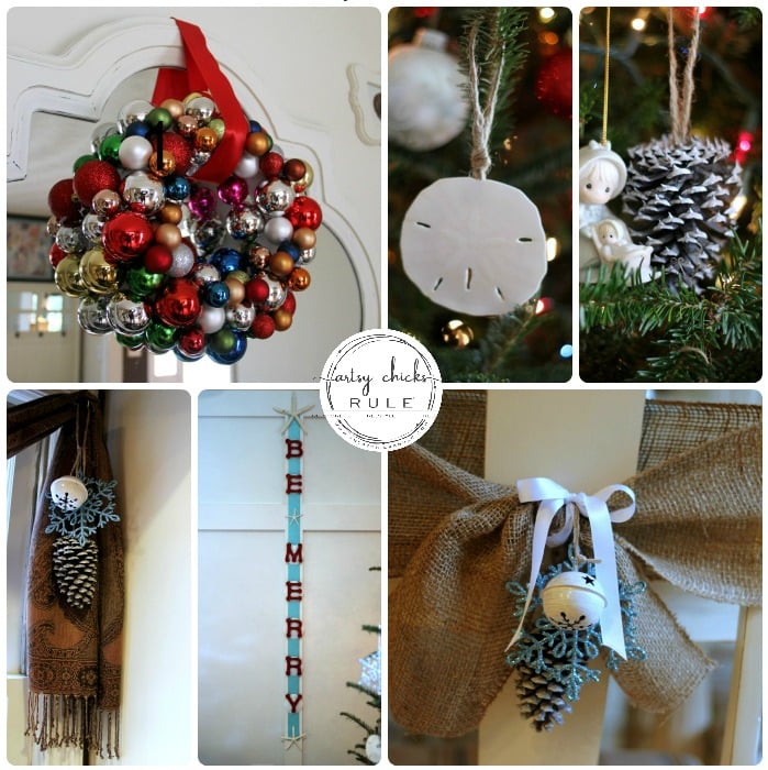 Today I'm sharing 17 super simple DIY Christmas crafts that anyone can do. Budget-friendly and fun, too! artsychicksrule.com #diychristmascrafts #easychristmasideas #holidaycrafts #christmascraftideas