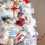 Traditional Red Cozy Christmas Decor (morning room and kitchen)