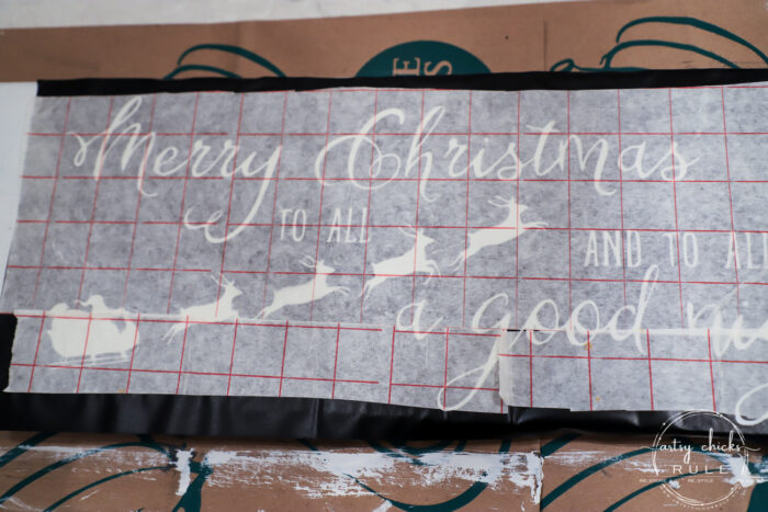 Merry Christmas To All...and to all a good night! Easy sign made out of scrap wood plus FREE printable! artsychicksrule.com #christmassign #merrychristmastoall #Santasleigh 