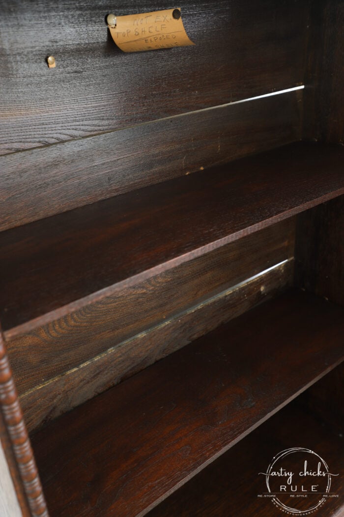 This gel stain cabinet makeover was a breeze to do!! Super easy (and quick) way to update that old orange-y wood! (or any old wood!) artsychicksrule.com #gelstain #gelstainmakeover #gelstainideas #furnituremakeover #stainedfurnitured #antiquefurniture