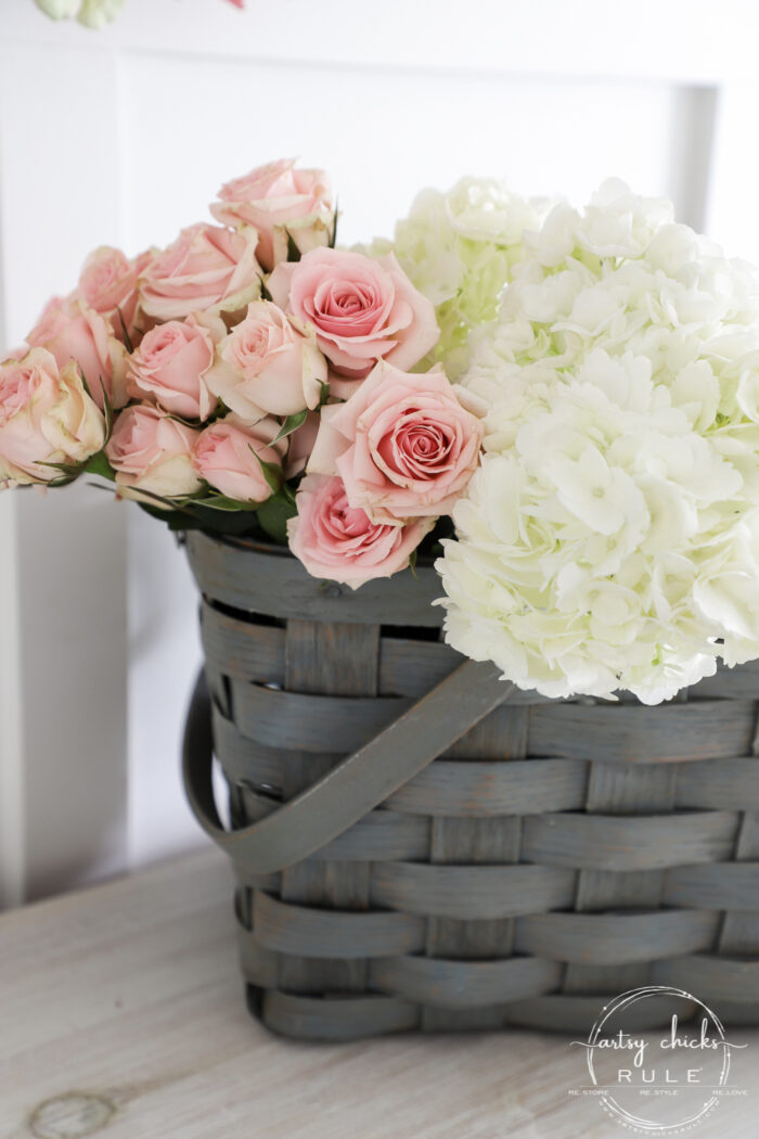 Basket Makeover For Spring (with water based stain)