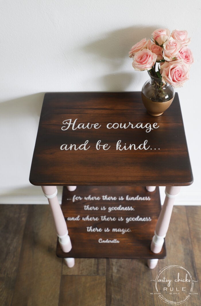 Have Courage And Be Kind Table Makeover (free printable!)