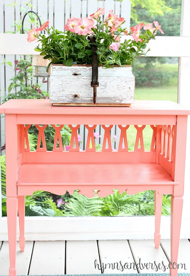 10 CORAL painted furniture makeovers to boost your creativity and bring inspiration for that piece waiting for a makeover! artsychicksrule.com #coralpaintedfurniture #coralcolor #coraldecor #coralfurniture #paintedfurniture