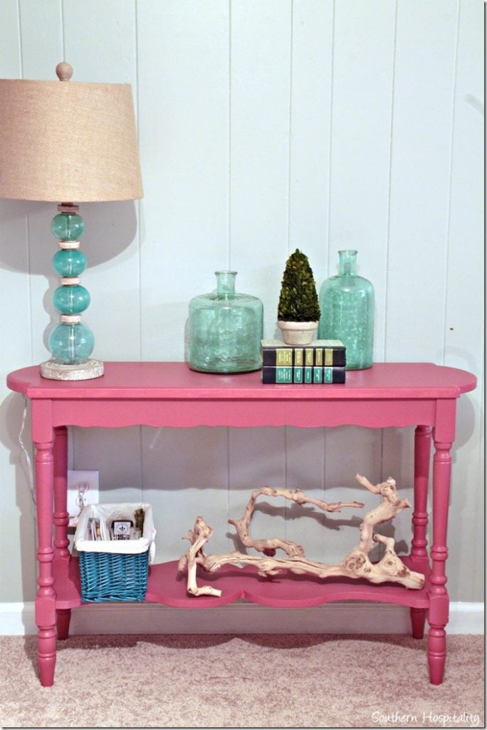 10 CORAL painted furniture makeovers to boost your creativity and bring inspiration for that piece waiting for a makeover! artsychicksrule.com #coralpaintedfurniture #coralcolor #coraldecor #coralfurniture #paintedfurniture