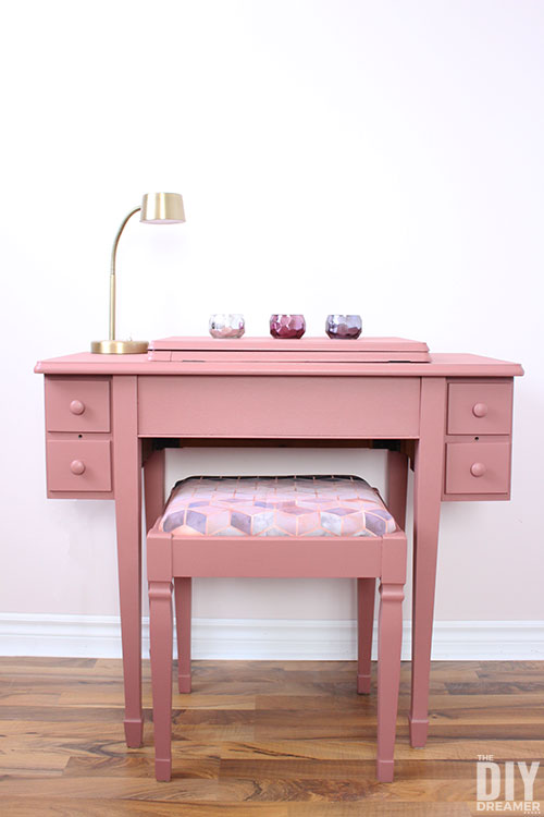 Pink furniture makeover ideas, from the brightest Fuschia to the palest pink for every style of decor! artsychicksrule.com #pinkfurnitureideas #pinkfurnituremakeovers #pinkpaintedfurniture