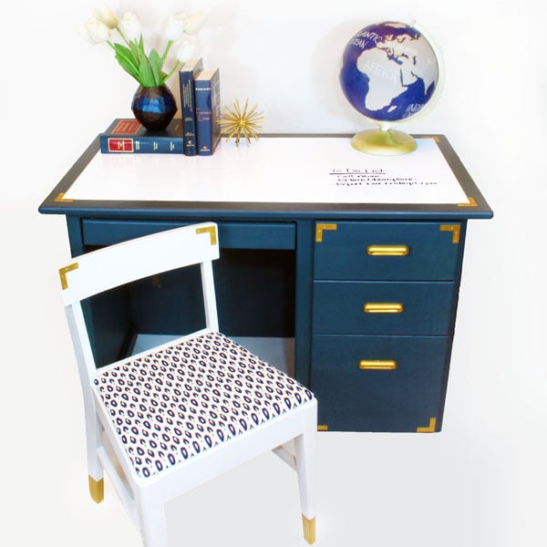 navy blue desk