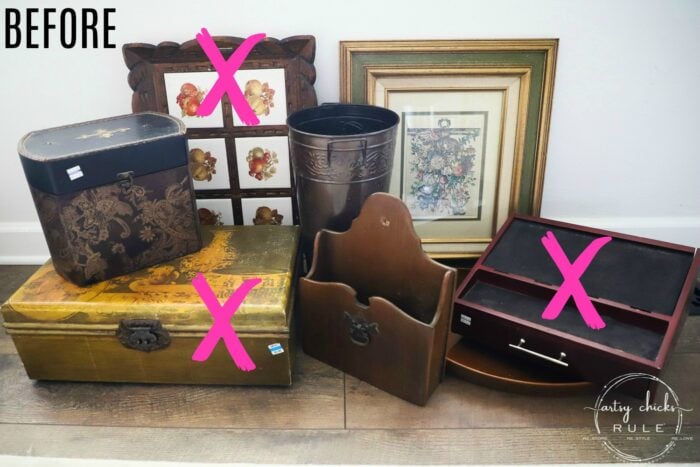 Why not create a guest room welcome box filled with goodies and/or necessities for overnight guests? Even better, pop into your local thrift store to find something inexpensive like this box to makeover! #guestwelcomeideas #guestroomideas #welcomebox #primatransferbox