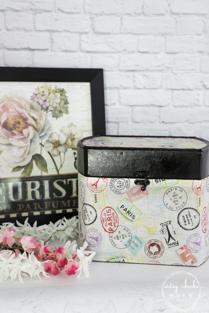 Decoupage With Fabric Paris Box