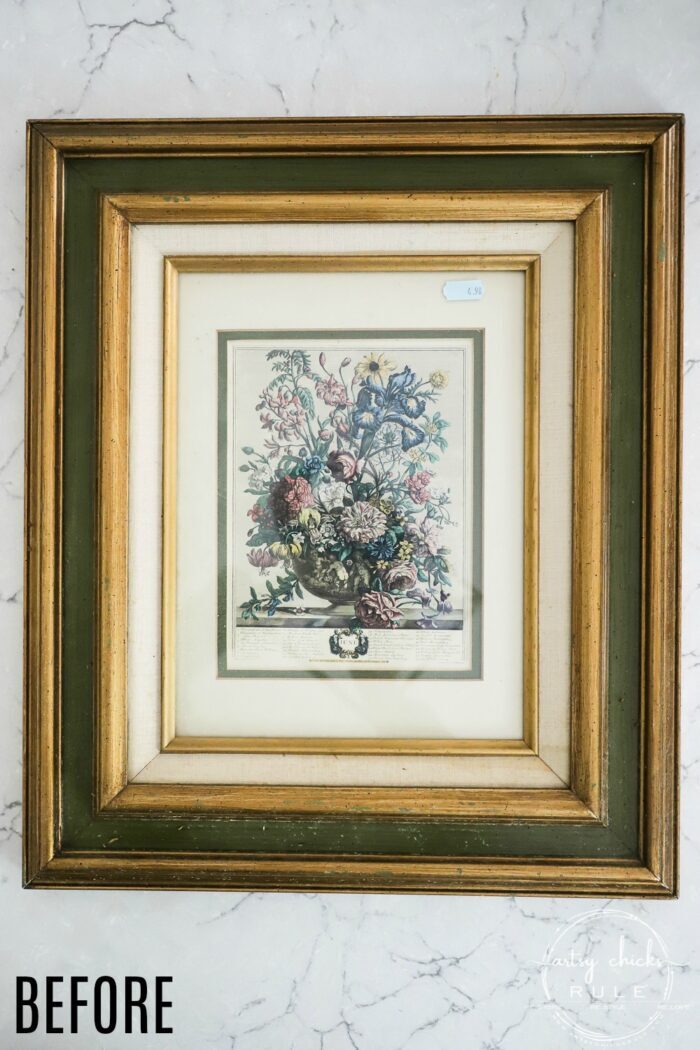 Thrifty decor, budget decorating at its best. Old thrift store prints (with beautiful frames) for cheap...turned awesome new wall art for your home. Simply! artsychicksrule.com #thriftstoremakeovers #oldprints #beachwallart