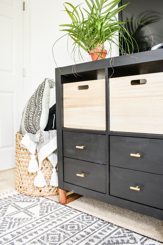 Black Chalk Paint Furniture Makeover – Distressed Chest- Rustic farmhouse  look – Bliss Refurbished