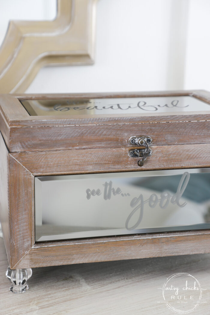 Stunning Flatware Chest Makeover that's oh so easy!