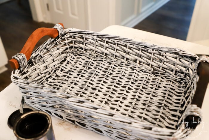 Old tired baskets?? Add a little paint for a brand new look. Here are several simple basket makeover ideas to get started! artsychicksrule.com #basketmakeoverideas #paintedbaskets #basketmakeover