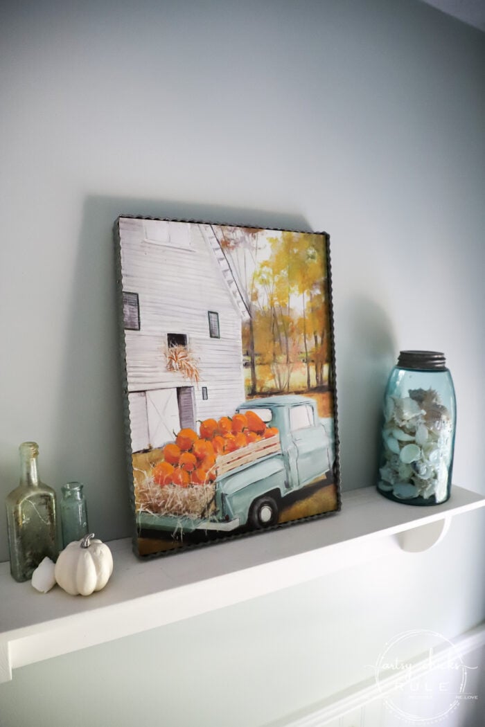 Fall front porch and fall home. Traditional and a bit of non-traditional too! artsychicksrule.com #fallfrontporch #fallhome