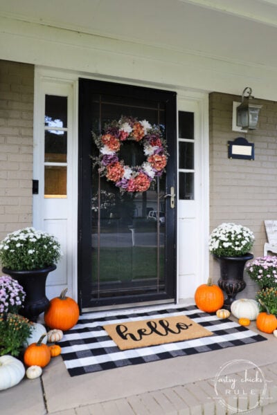 Fall Front Porch (plum, ivory and orange) - Artsy Chicks Rule®