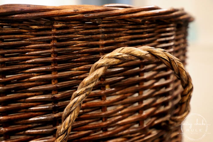 Staining baskets is a great way to give them a brand new look! Made simple with this type of stain! #artsychicksrule.com #gelstain #stainingbaskets