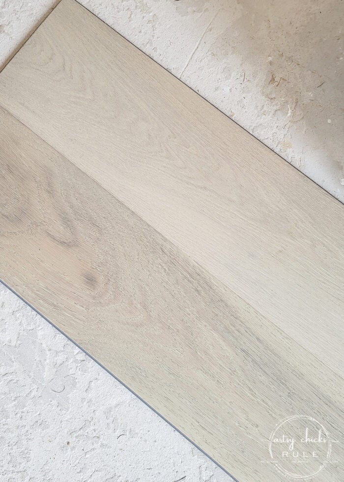 Today I'm talking about our waterproof hardwood flooring update, the importance of finding the right retailer, and how to prep for flooring install. artsychicksrule.com #sp #raintreefloors #waterproofhardwood #raintreeflooring #woodwithoutworry #waterproofflooring