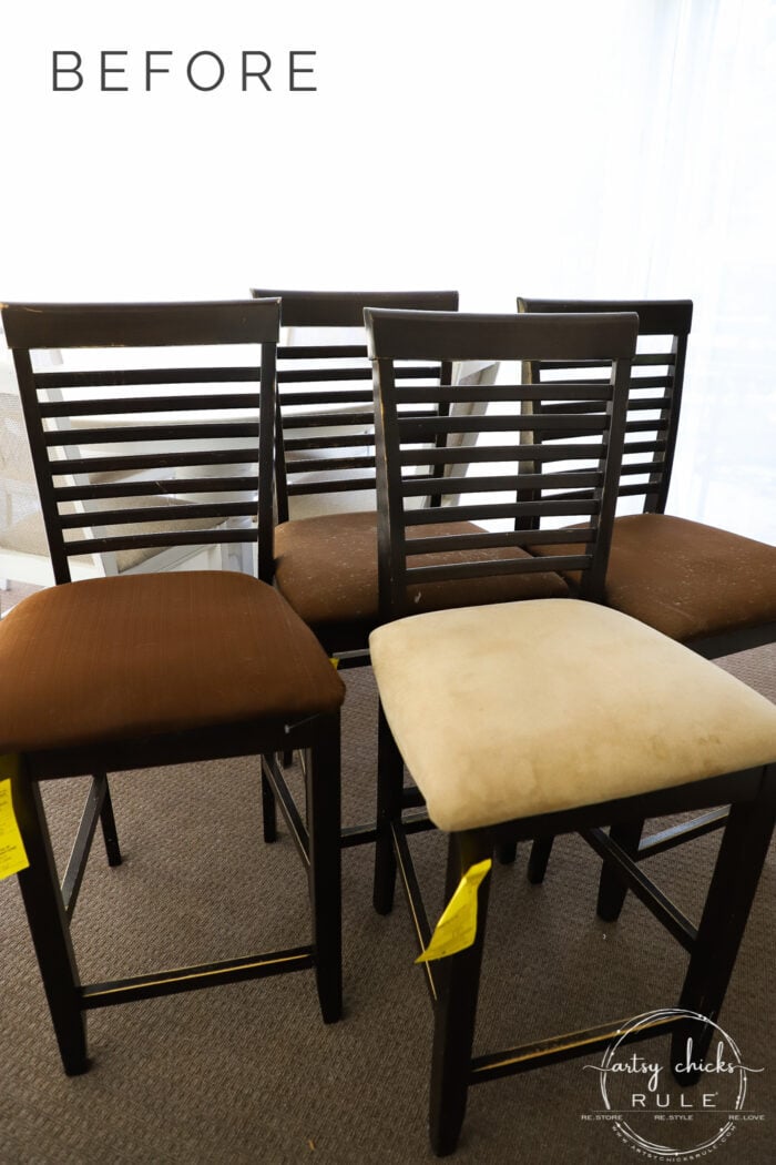 brown bar stools with brown seats