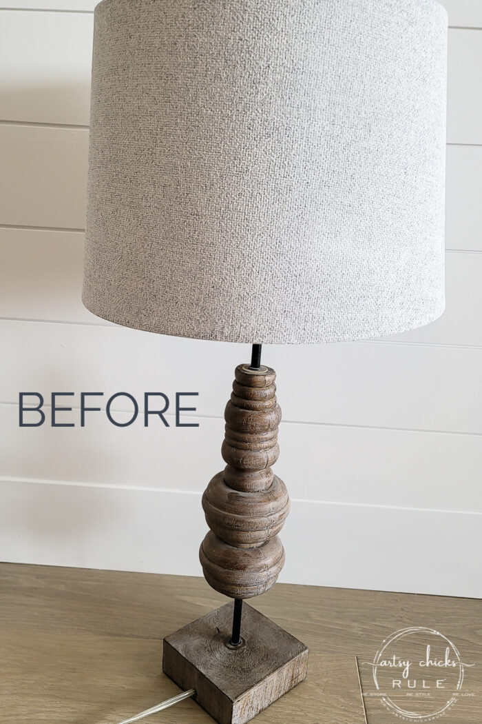 Today I'm sharing how to do this simple dry brushing paint technique to give new life to old decor! artsychicksrule.com #drybrushing #paintedlamp