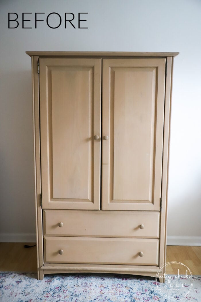 French Eggshell Fusion Armoire