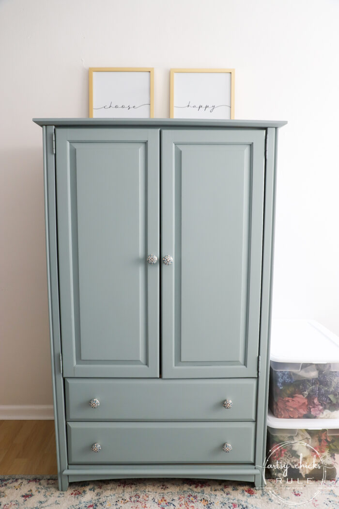French Eggshell Fusion Armoire