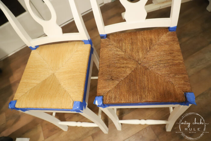 This simple, quick and easy barstool refresh will have your old ones looking like new! artsychicksrule.com