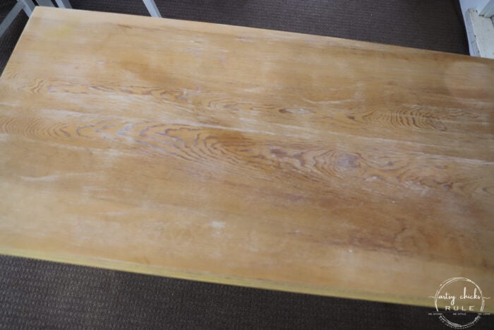 console table top after sanding